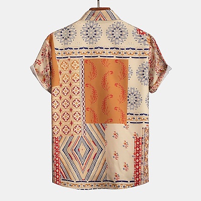 Áo Sơ Mi Mùa Hè Mềm Mại In Họa Tiết Bộ Lạc Hawaiian Màu Vàng Xanh Xám Phong Cách Đường Phố Thời Trang Cho Nam