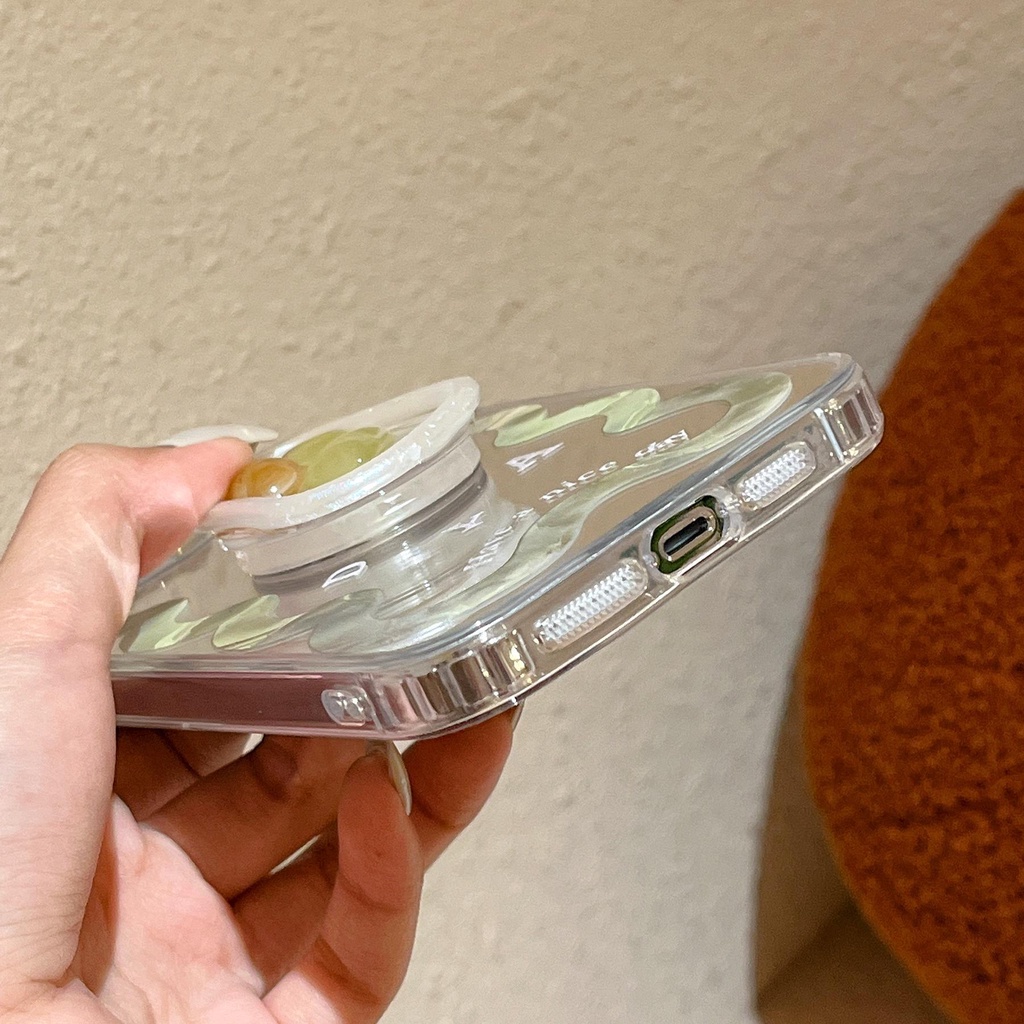 Ốp Điện Thoại TPU Mềm Trong Suốt Chống Sốc Có Giá Đỡ Cho iphone 14 13 Pro Max 12 11