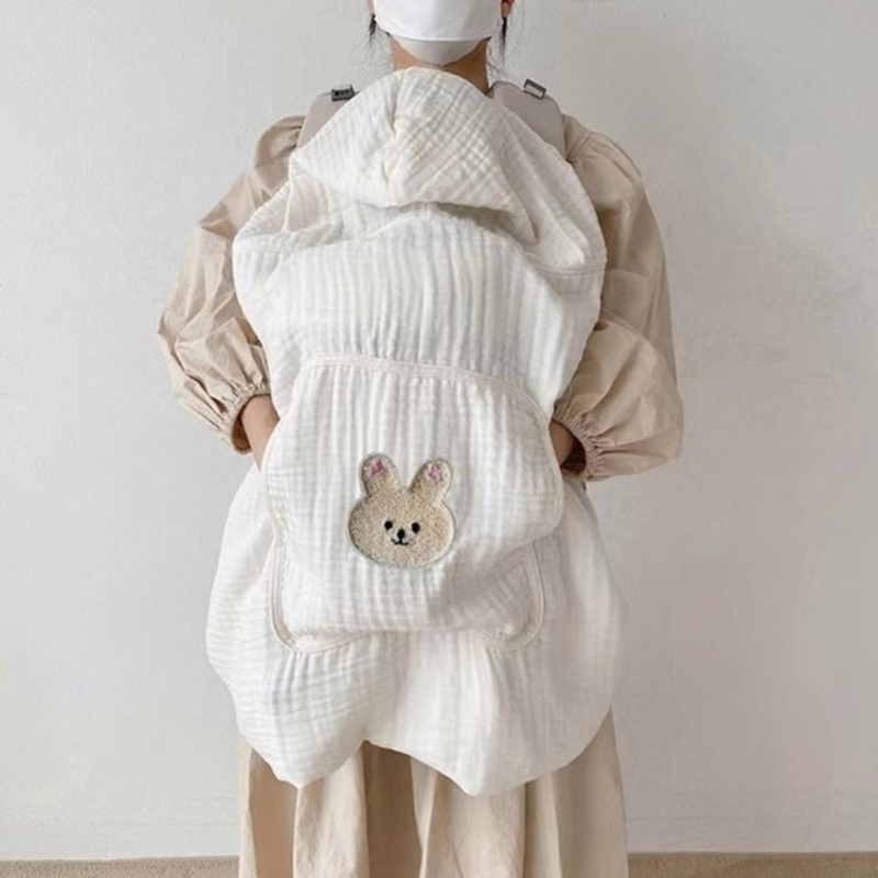 Chăn Quấn Em Bé Chất Liệu Cotton Dày Dặn In Họa Tiết Hoạt Hình Dễ Thương