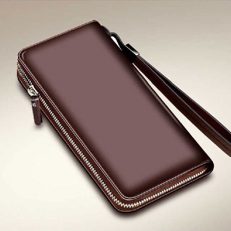 Ví Dài Cầm Tay Có Khóa Kéo Đa Năng Phong Cách Âu Mỹ Cho Nam