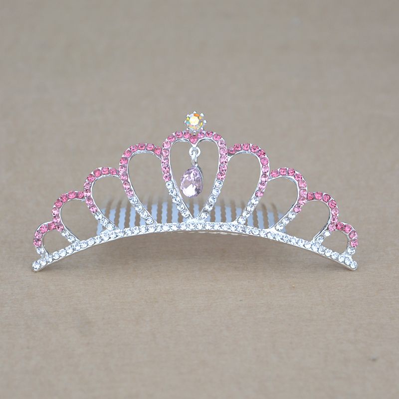 Lược Cài Tóc Hình Vương Miện Công Chúa Đính Đá Đáng Yêu Cho Bé Gái