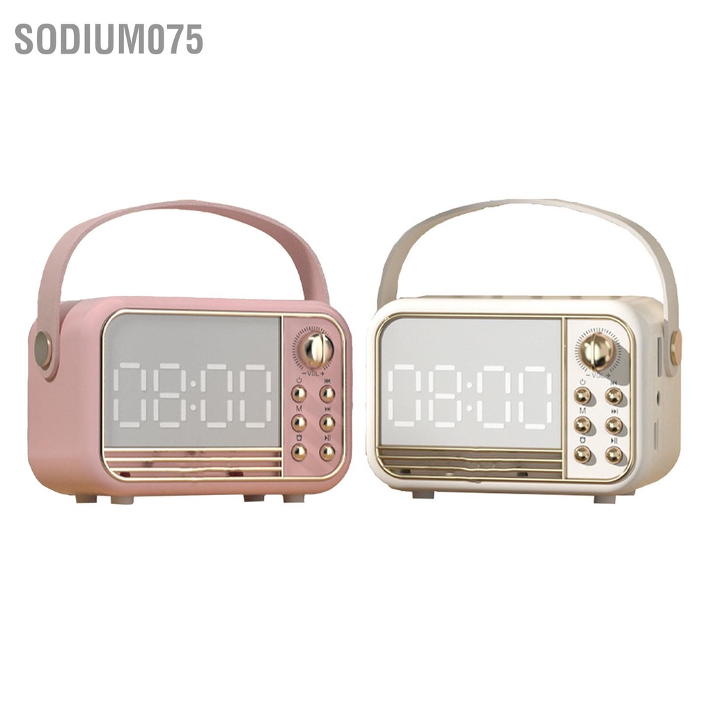 Sodium075 Retro Loa Bluetooth Di Động Không Dây Mini Cổ Điển Nghe Nhạc Âm Thanh Stereo