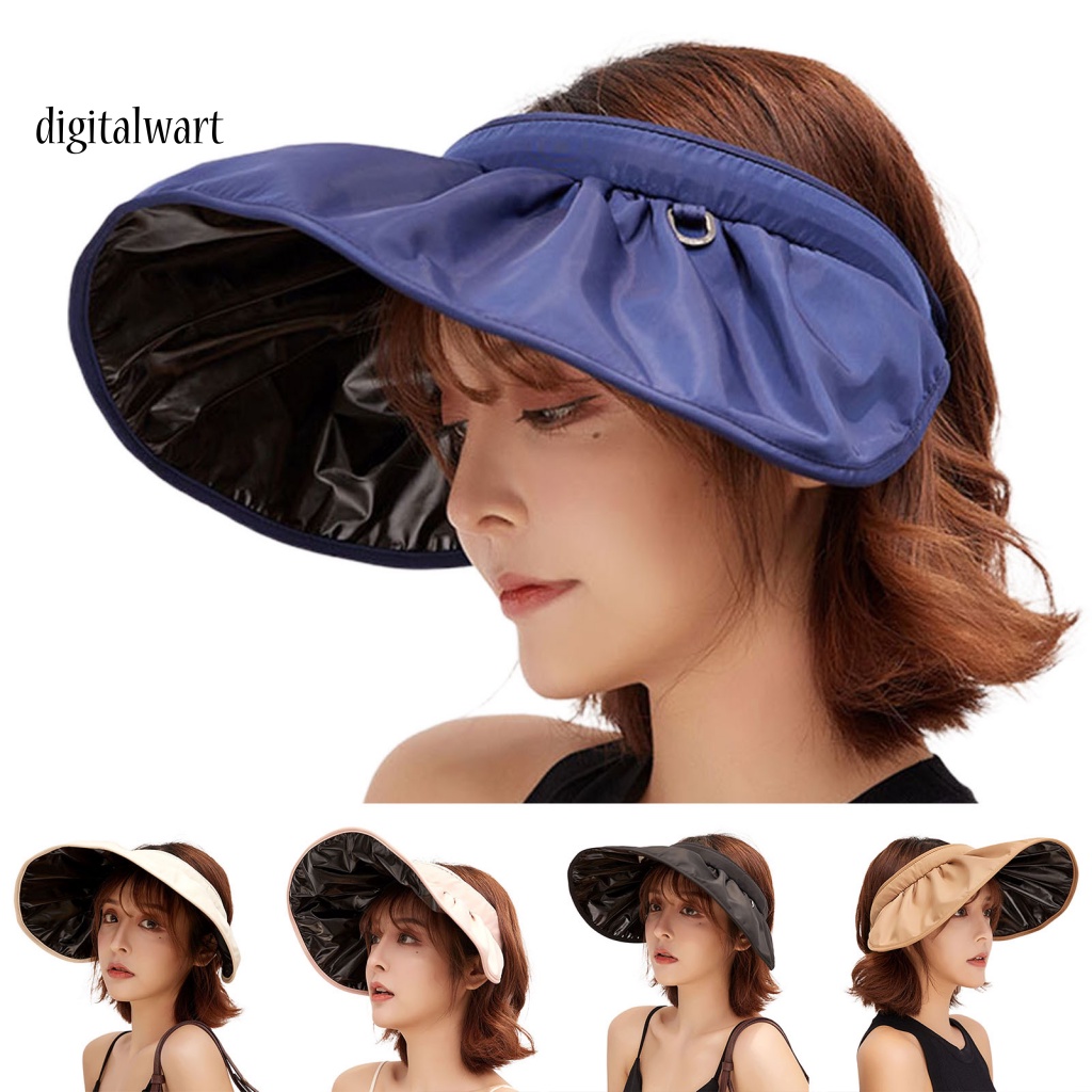 Kỹ Thuật Số| Mũ Chống Nắng Đi Biển Mùa Hè Gọn Nhẹ Thoáng Khí Màu Sắc Đơn Giản Cho Nữ