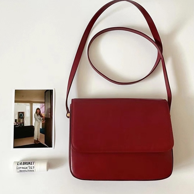 Ielgy Túi Đeo Vai Hình Vuông Có Dây Kéo Phong Cách retro niche Dễ Phối Đồ Chất Lượng Cao Cho Nữ