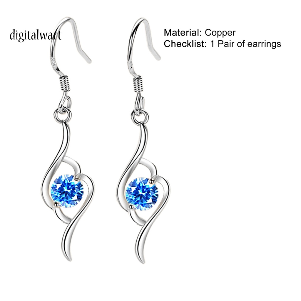 Kỹ Thuật Số| 1 Đôi Bông Tai Đính Đá Lấp Lánh Chất Lượng Cao Dành Cho Nữ