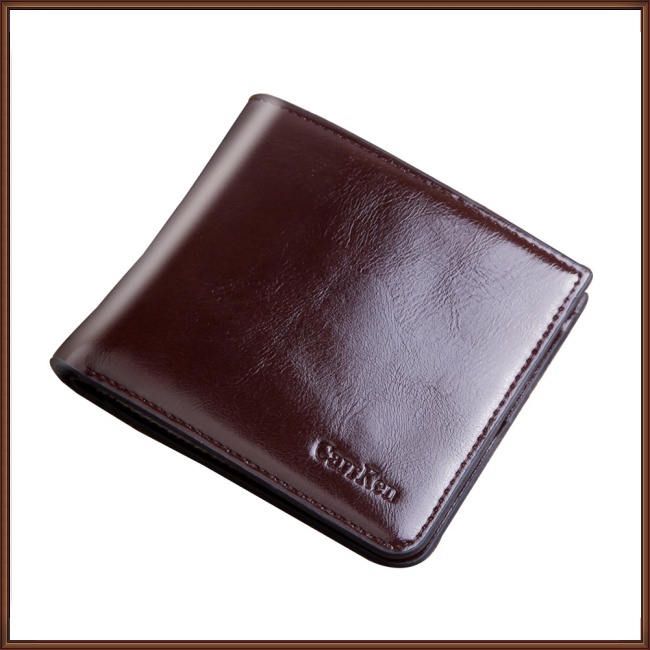 Ví Da Pu Dáng Ngắn Đựng Thẻ / Tiền Xu Có Khóa Kéo Kiểu Retro Cá Tính Cho Nam