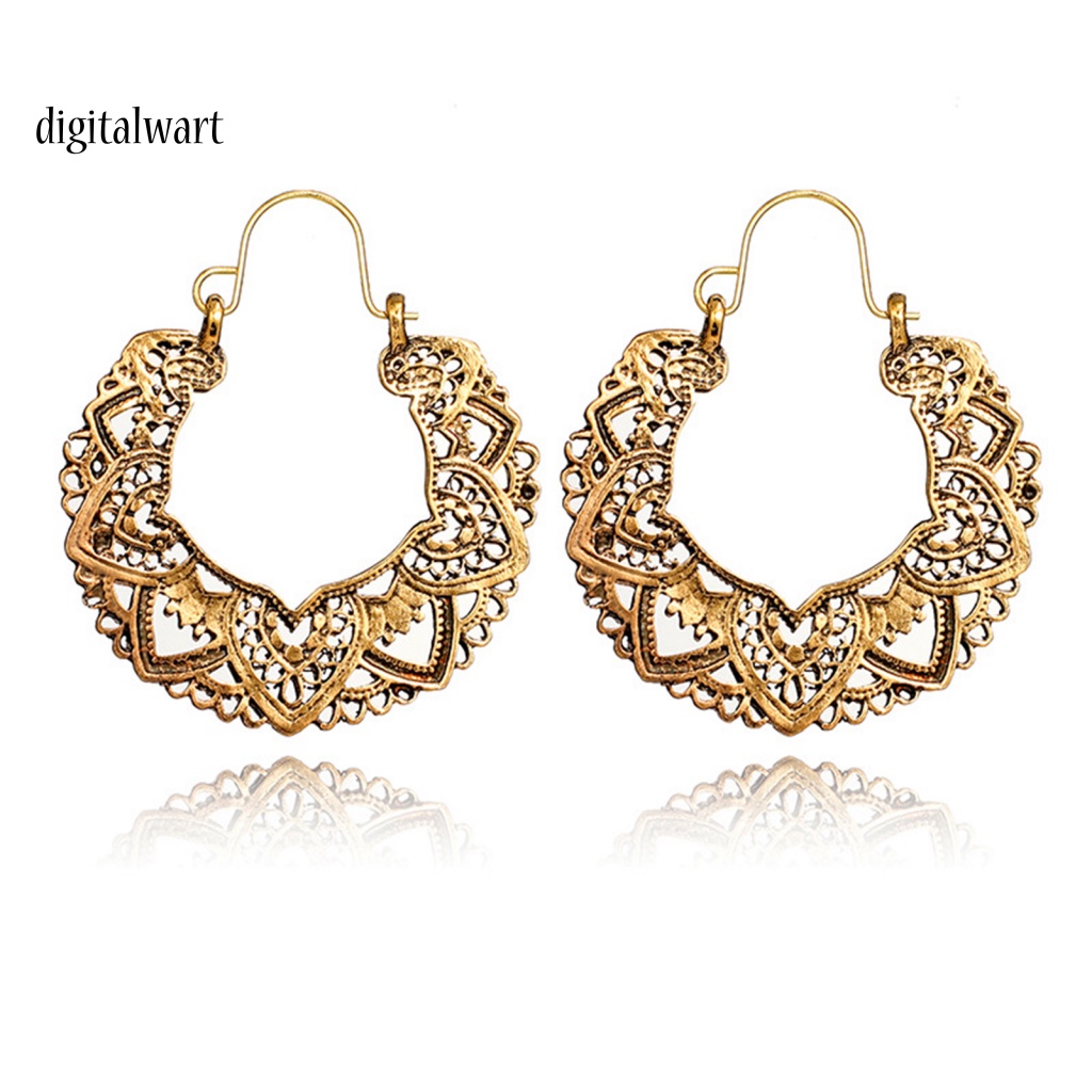 Kỹ Thuật Số| 1 Đôi Bông Tai Hợp Kim Dáng Dài Hình Cánh Hoa Màu Vàng / Bạc Phong Cách Bohemian Cổ Điển Thời Trang Cho Nữ