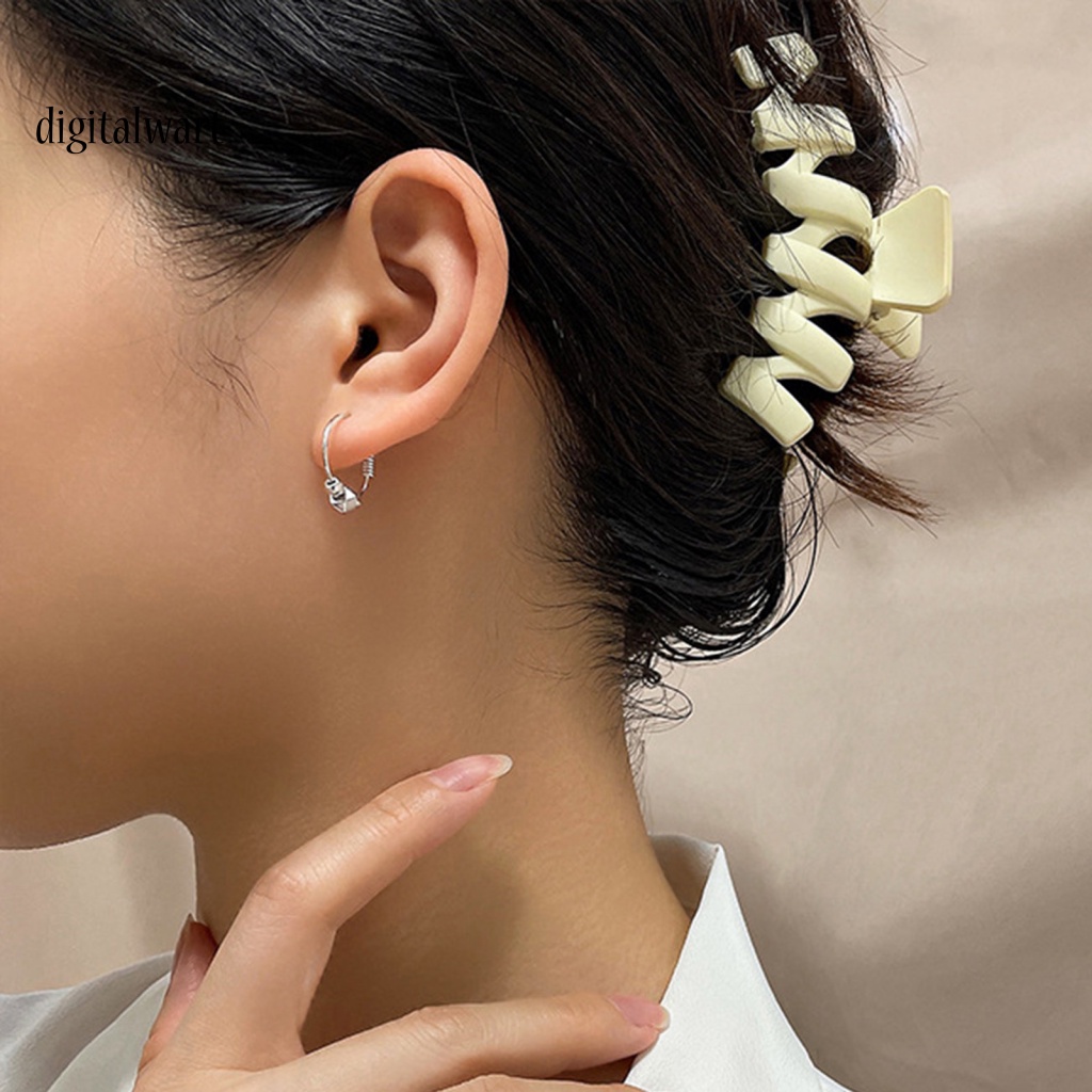 Kỹ Thuật Số| 1 Đôi Bông Tai Tròn / Vuông Đính Hạt Phong Cách Hàn Quốc Thời Trang Hàng Ngày