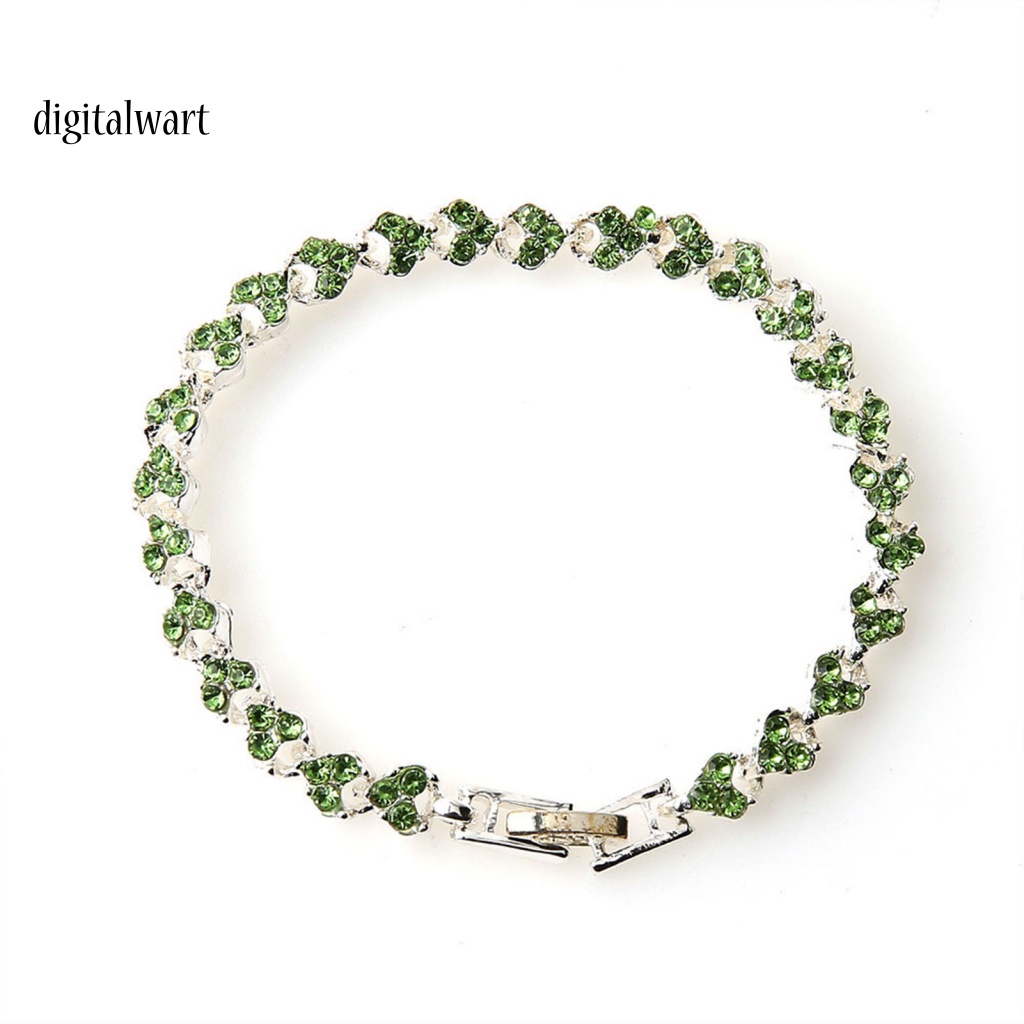 Kỹ Thuật Số| Vòng Tay Đính Đá Pha Lê Nhân Tạo Lấp Lánh Sang Trọng Thời Trang Cho Nữ