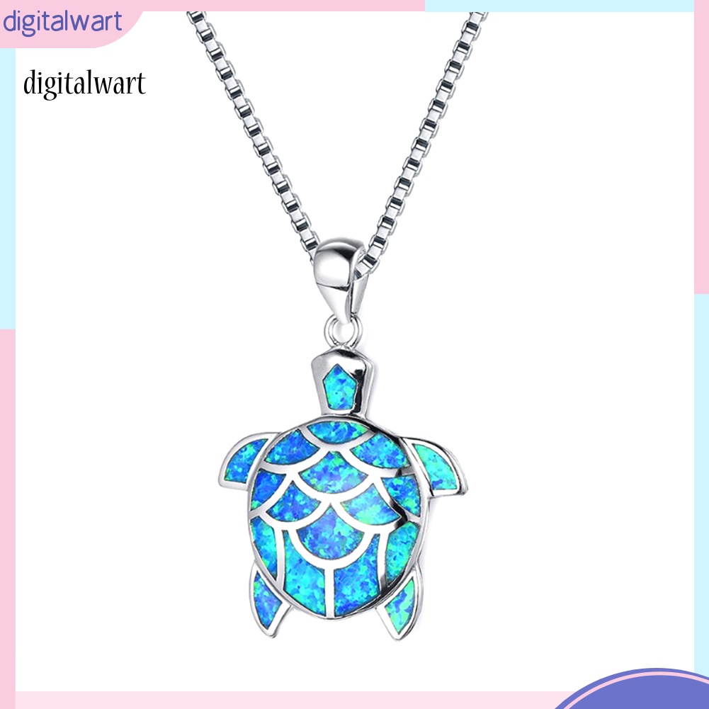 Kỹ Thuật Số| Vòng cổ HợP Kim HìNh RùA ĐíNh NgọC MắT MèO Giả ThờI Trang