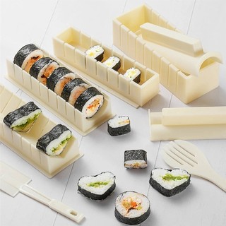 Máy làm sushi 3/10 cái bộ nhựa sushi bộ dụng cụ dụng cụ nhà bếp/bộ sushi/khuôn làm sushi/cơm nắm khuôn bánh cuộn
