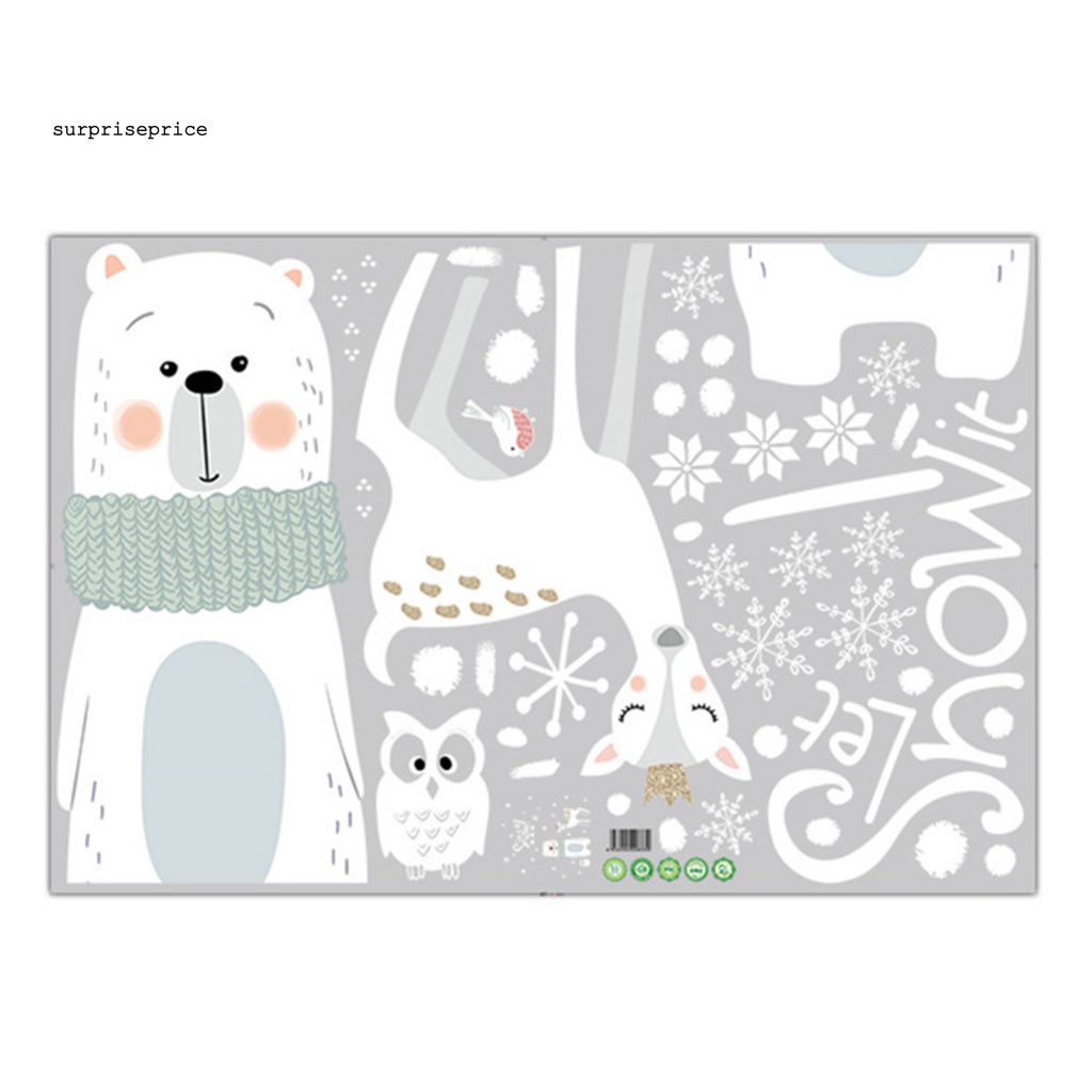 Sticker PVC Dán Cửa Sổ Tự Dính Họa Tiết Hoạt Hình Dễ Thương Bắt Mắt