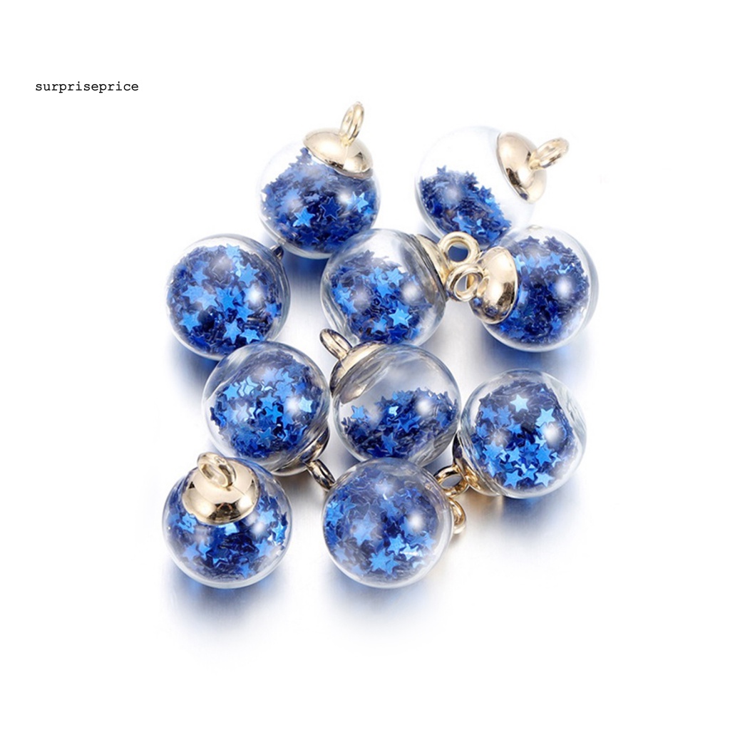 Bộ 10 Mặt Dây Chuyền Bằng Thủy Tinh Trong Suốt Bắt Mắt Tiện Dụng Cho SPA / Gia Đình