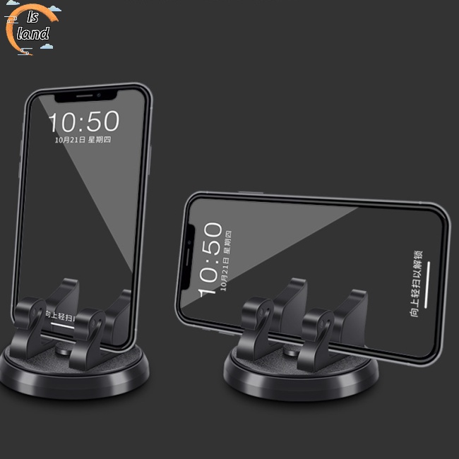 [IS] Giá Đỡ Điện Thoại Di Động Hình Thiên Nga Xoay 360 Độ Có Hai Ngăn Định Vị Và Khe Cắm Điện Thoại