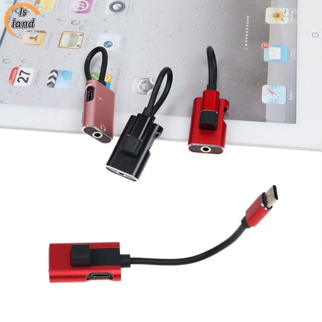 Giắc Cắm Chuyển Đổi 2 Trong 1 Usb Type C Sang Cổng 3.5mm Aux Cho Sạc / Truyền Dữ Liệu Âm Thanh