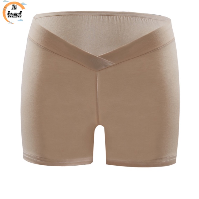 [IS] Quần Short Legging Cotton Lưng Thấp Chống Lộ Bụng An Toàn Cho Phụ Nữ Mang Thai