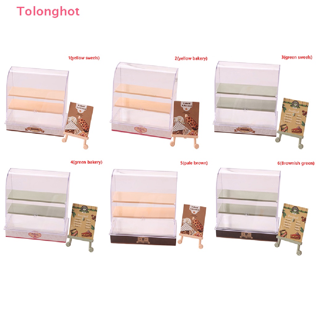 Tủ Trưng Bày Bánh Kem Nhỏ Xinh Trang Trí Nhà Búp Bê 1: 12