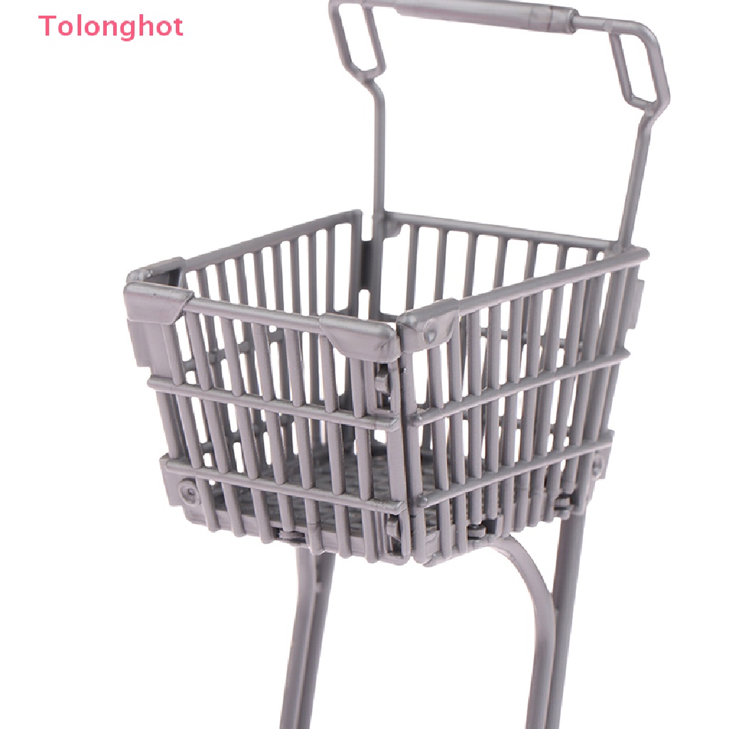 Mô Hình Xe Đẩy Mua Sắm Mini Thời Trang Cho Nhà Búp Bê