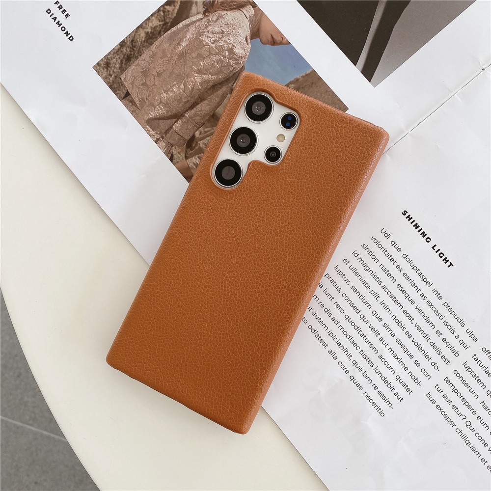 Ốp Điện Thoại Kết Cấu Da Cao Cấp Phong Cách Vintage Cho Samsung Galaxy S23 Ultra S22 Plus S21 S20 Note 20