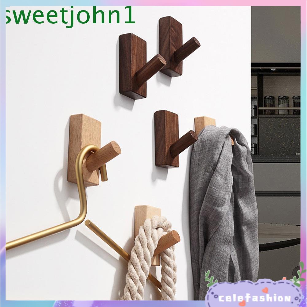 Giá Đỡ Móc Treo Chìa Khóa / Mũ / Khăn Quàng Cổ Bằng Gỗ Tự Nhiên Sắp Xếp Gọn Gàng Cho Phòng Khách / Phòng Ngủ