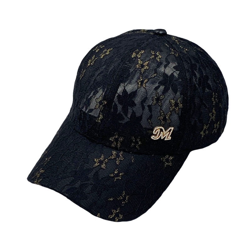 Mũ Lưỡi Trai Chống Nắng Phối Ren Đính Đá Phong Cách Hàn Quốc Thời Trang Xuân Hè Cho Nữ