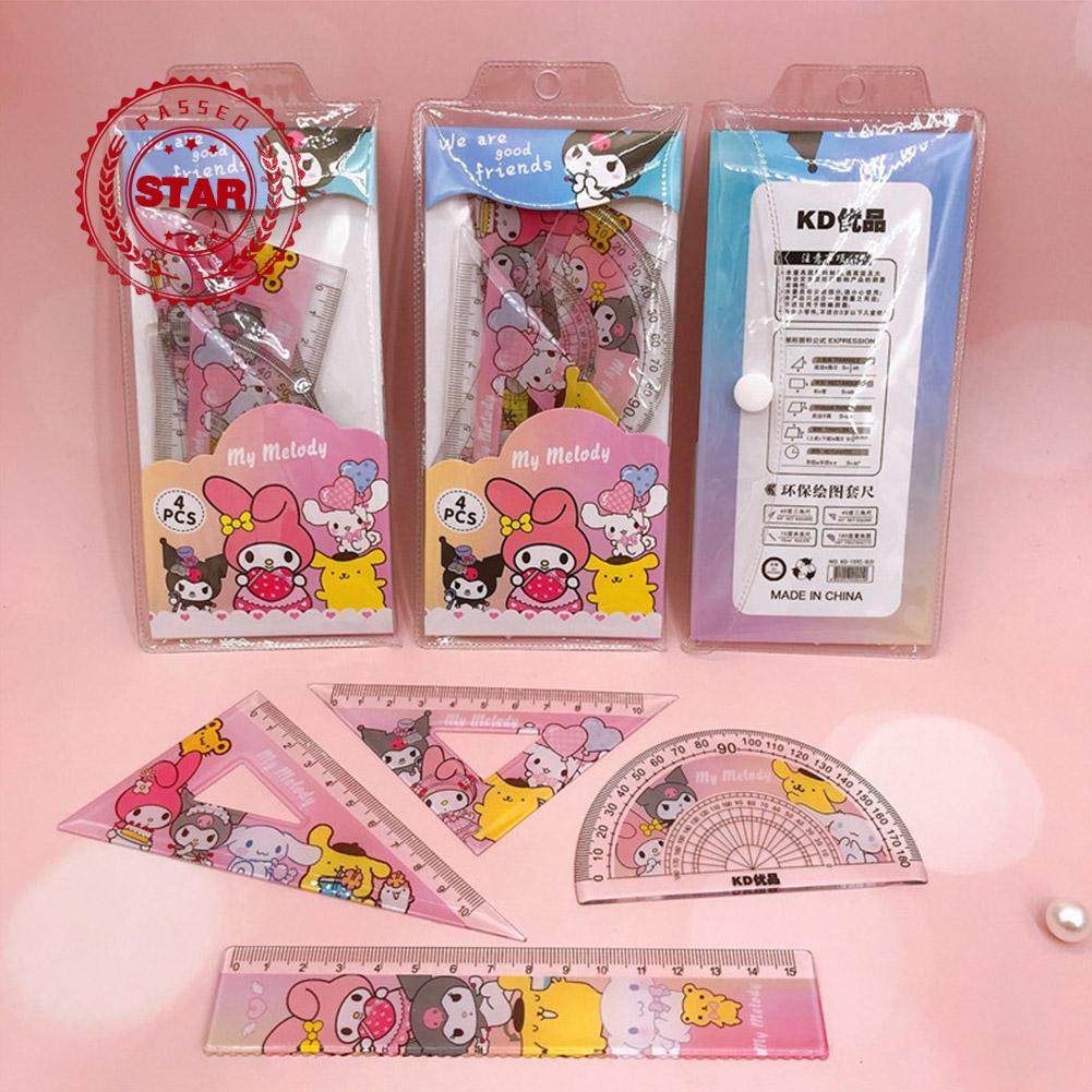 Bộ Thước Kẻ Hoạt Hình Sáng Tạo Cho Học Sinh R8Y4