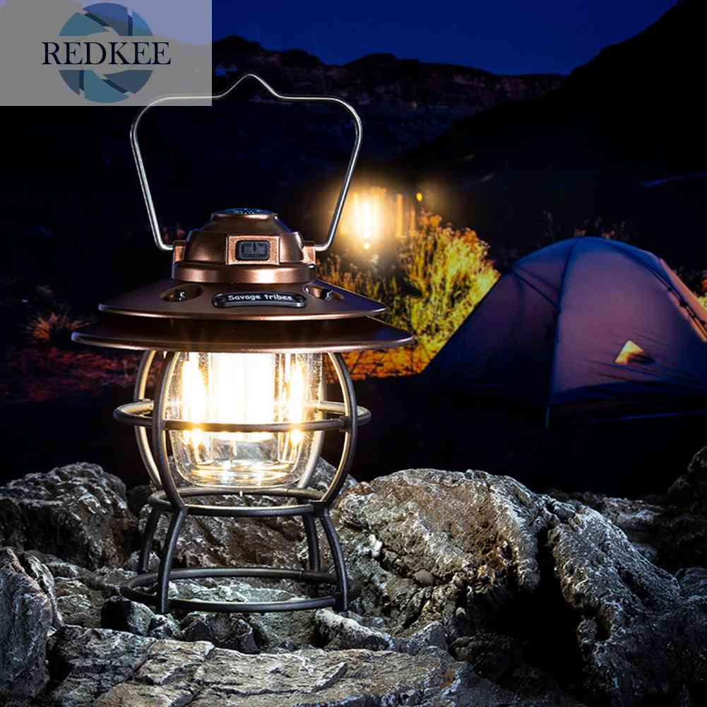 Đèn Cắm Trại 3 Bánh Răng Phong Cách Retro