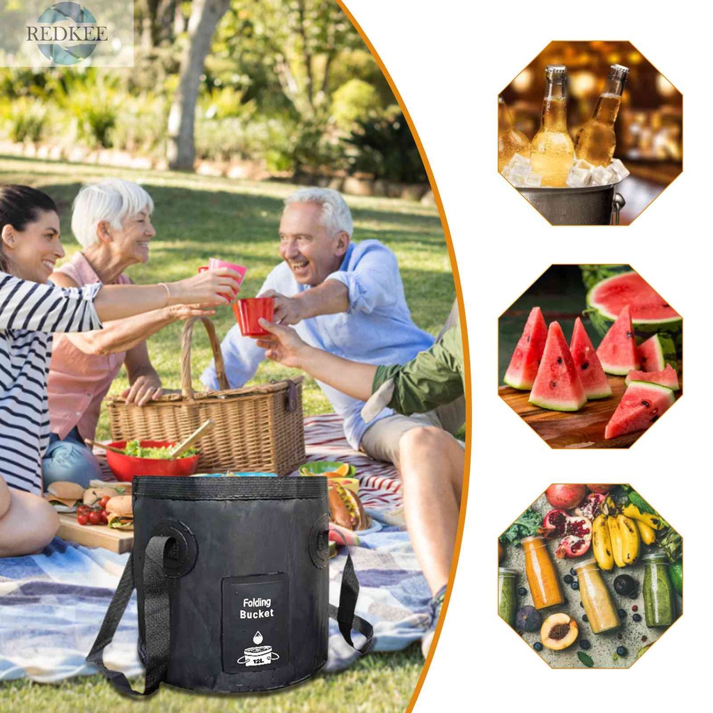 Xô Đựng Nước Sức Chứa Lớn Có Thể Gấp Gọn Tiện Dụng Mang Theo Câu Cá