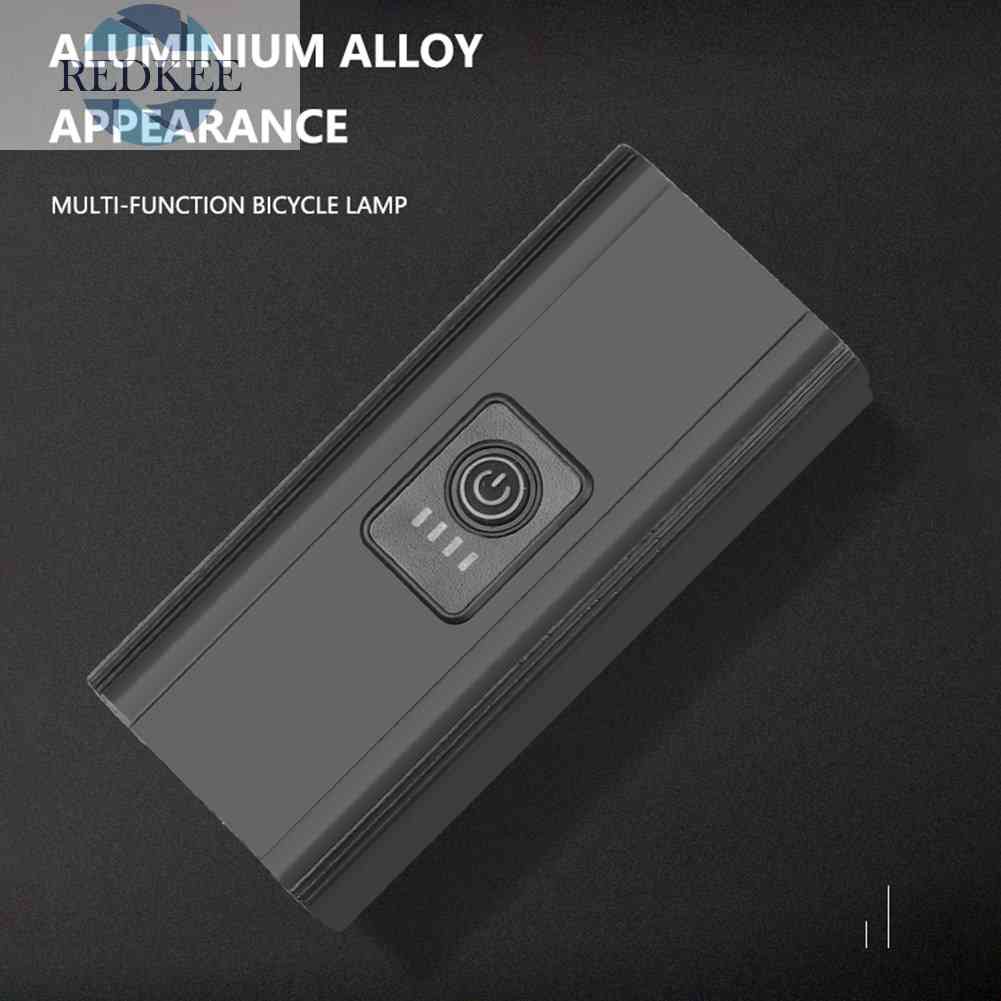 Đèn Pha LED 6 Chế Độ 2 / 1 T6 800 Lumen Chống Thấm Nước Cắm Sạc USB Cho Xe Đạp