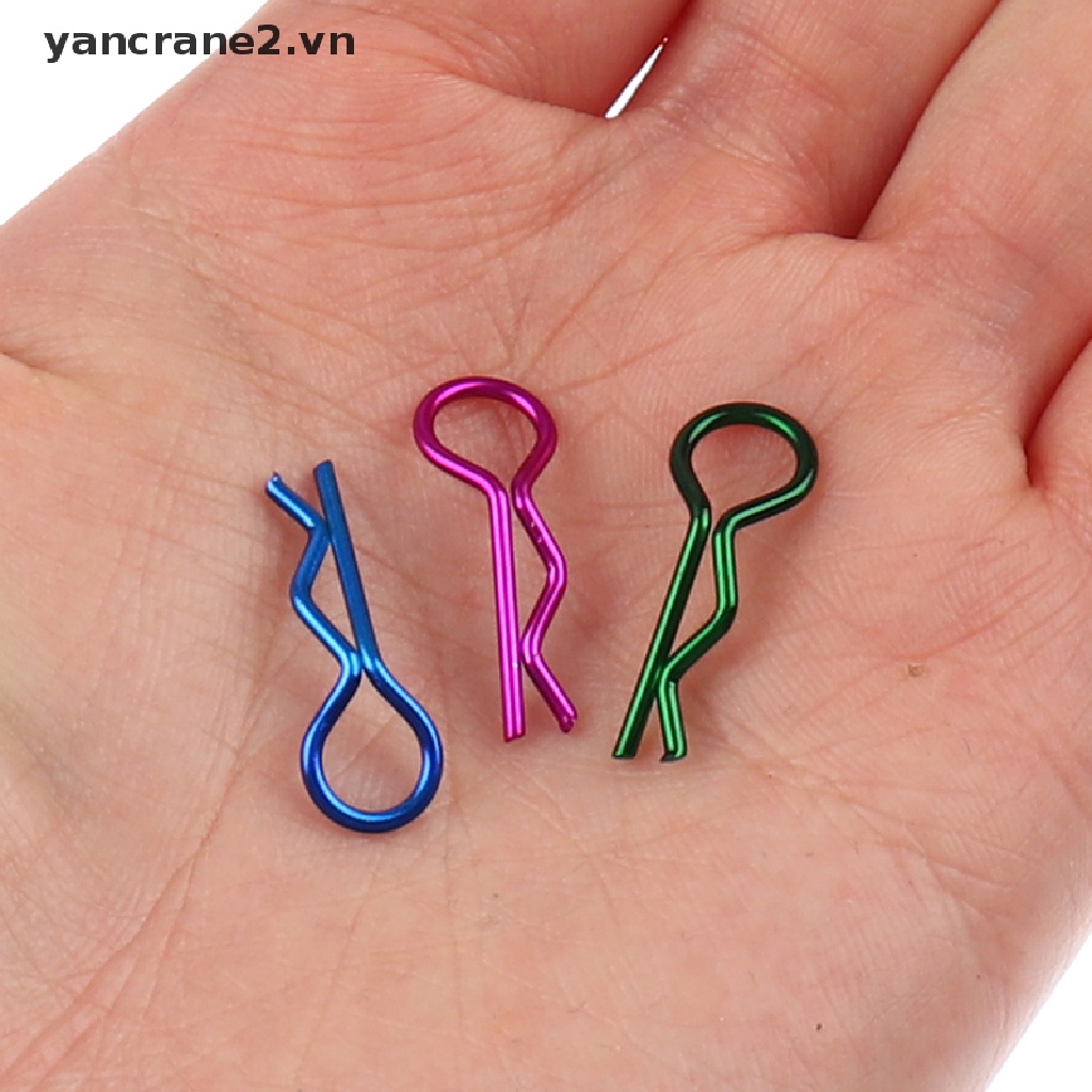 Set 10 Kẹp Chữ R Bằng Thép Không Gỉ Cho Xe Điều Khiển Từ Xa Redcat HSP 1 / 10 {yancrane2.vn}