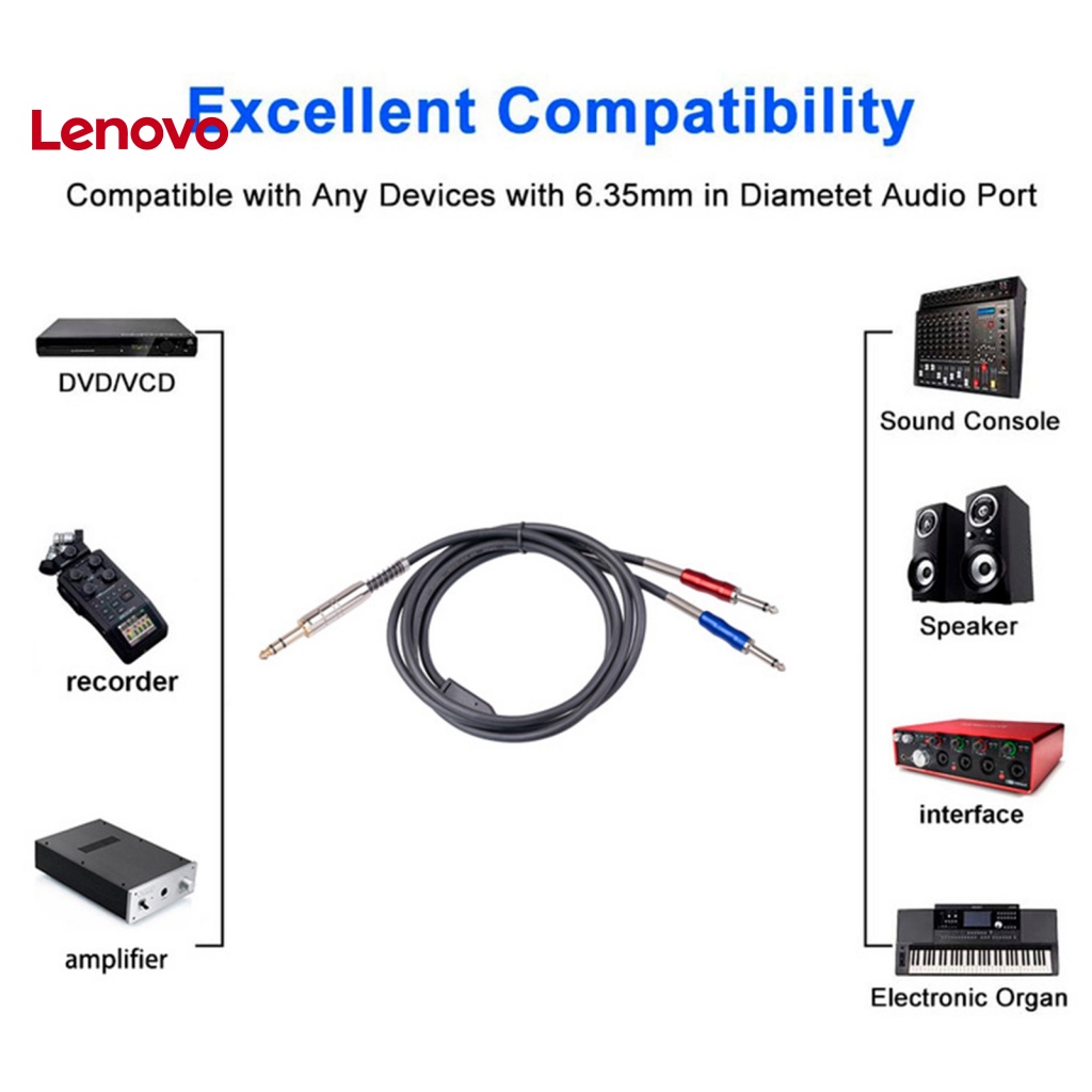 Cáp Âm Thanh Chống Nhiễu Hoa Hướng Dương Ổn Định 6.35mm Male Sang Dual Track Audio