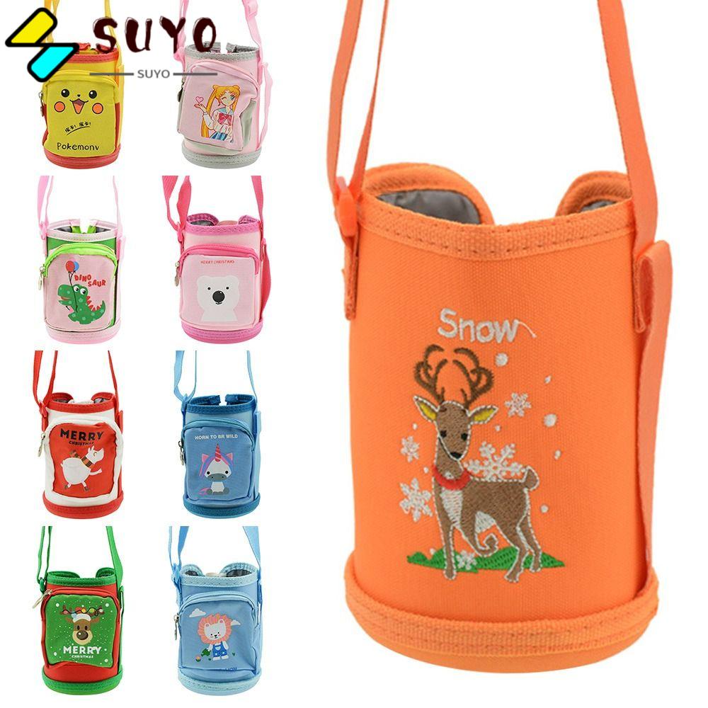 Vỏ Bọc Bình Nước Có Dây Đeo Họa Tiết Hoạt Hình Dành Cho Học Sinh / Cắm Trại