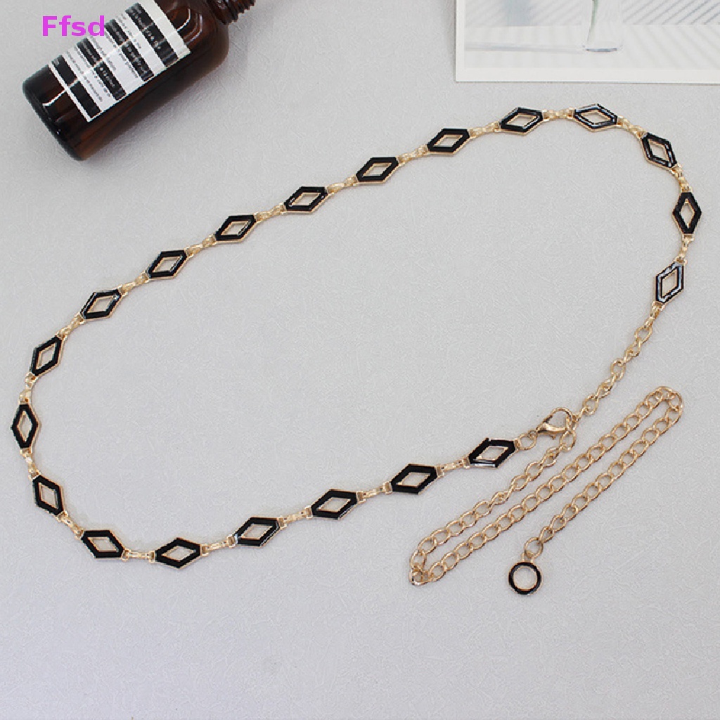 Thắt Lưng Dây Xích Kim Loại Mỏng Điều Chỉnh Được Thời Trang Cho Nữ