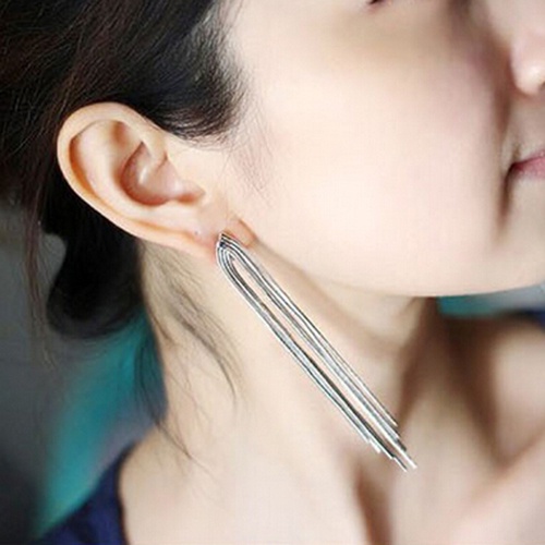 Đôi Khuyên Tai HìNh RắN DàI PhốI Tua Rua ThờI Trang Cho Nữ