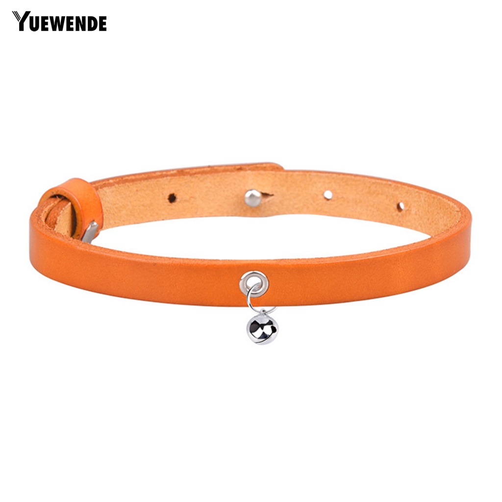 Vòng Cổ Da Bò Gắn Chuông Siêu Bền Cho Thú Cưng