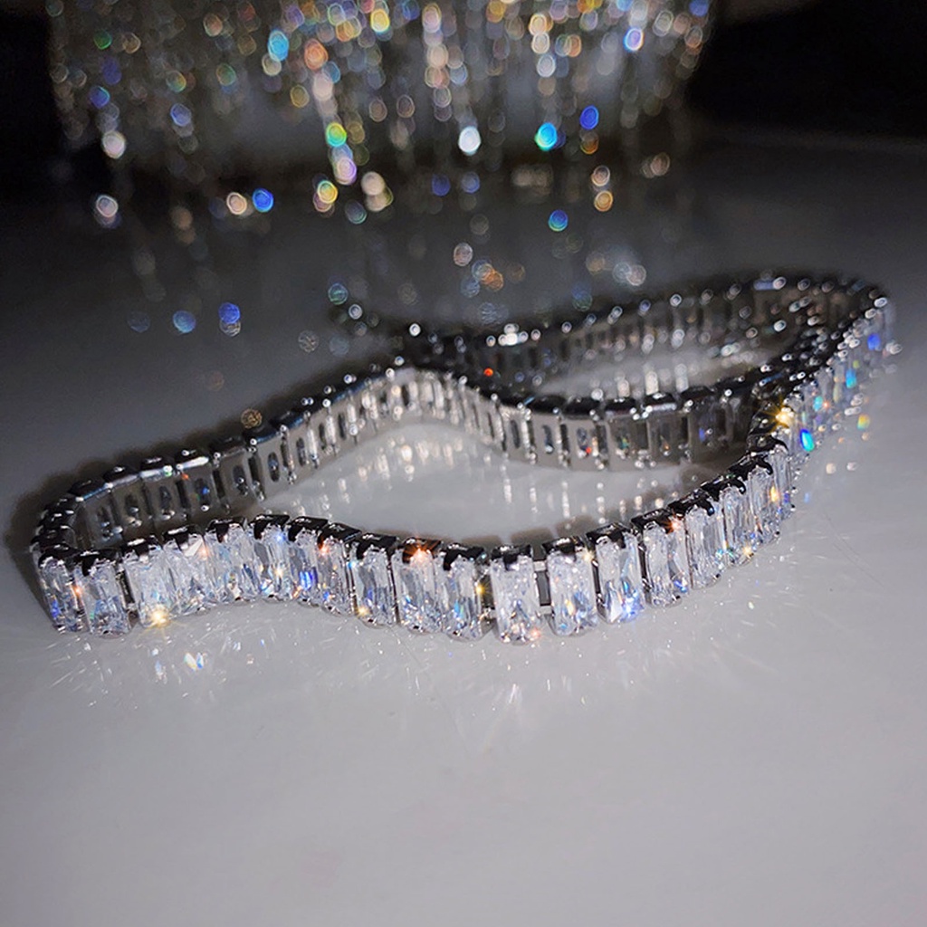 Vòng Cổ Choker LK-Ad Điều Chỉnh Được Dát Đá Zirconia Đơn Giản Trọng Lượng Nhẹ Trang Sức Đám Cưới