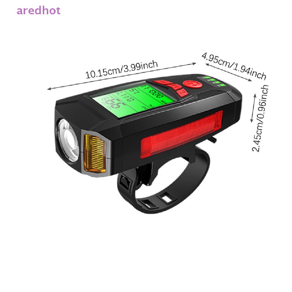 Đồng Hồ Đo Tốc Độ 5 Trong 1 Sạc USB Có Màn Hình LCD Chống Thấm Nước Dành Cho Xe Đạp Mới