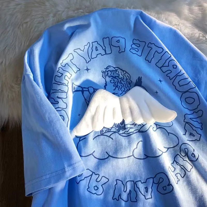 Áo Thun Tay Ngắn Phong Cách Harajuku Thời Trang Mùa Hè Mới 2023