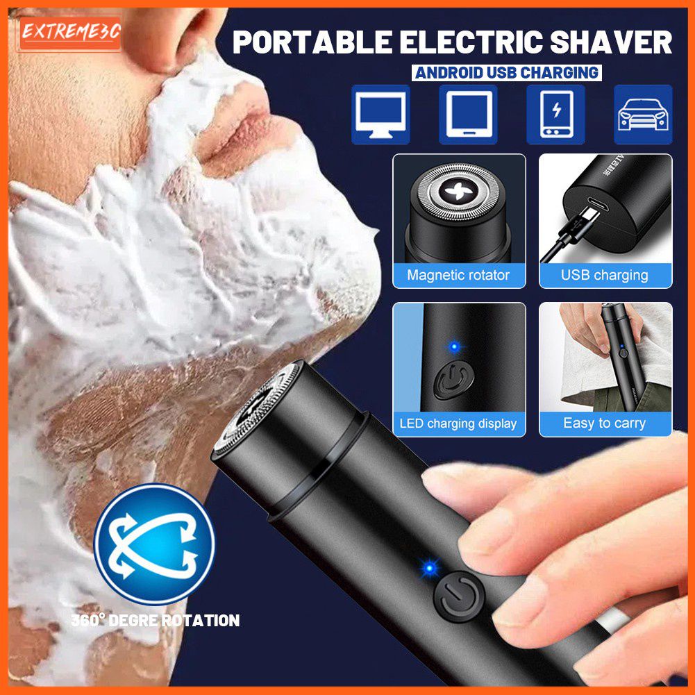 Mini Máy Cạo Râu Cho Nam Di Động Điện Dao Cạo Điện Mini Cho Nam Dao Cạo Một Đầu Sạc Usb Cầm Tay Tự Động