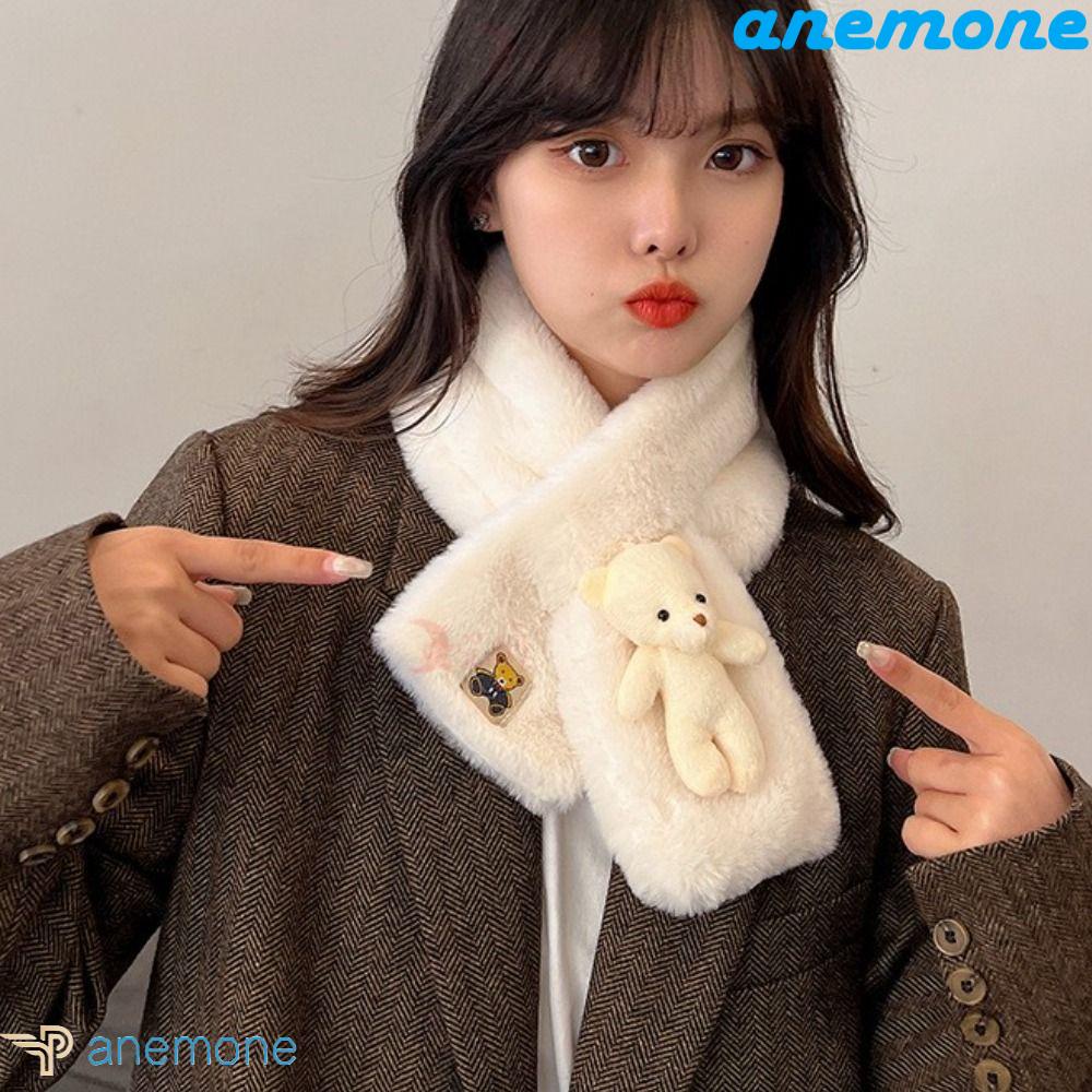 Khăn Choàng Cổ Giữ Ấm Hình Gấu Hoạt Hình Đáng Yêu Dành Cho Trẻ Em