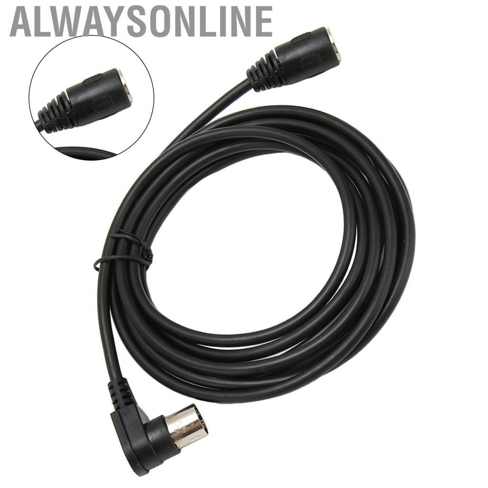 Alwaysonline 90 Degree MIDI Din Extension Cable 5 Pin DIN Male to Female Adapter for Professional Mixers  Systems Broadcast
