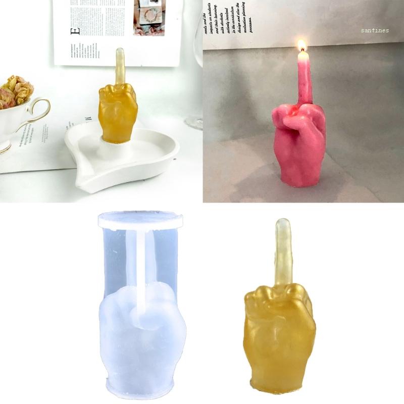 Khuôn Silicon Đổ Đất Sét Resin Hình Ngón Tay Giữa Dùng Làm Trang Sức DIY