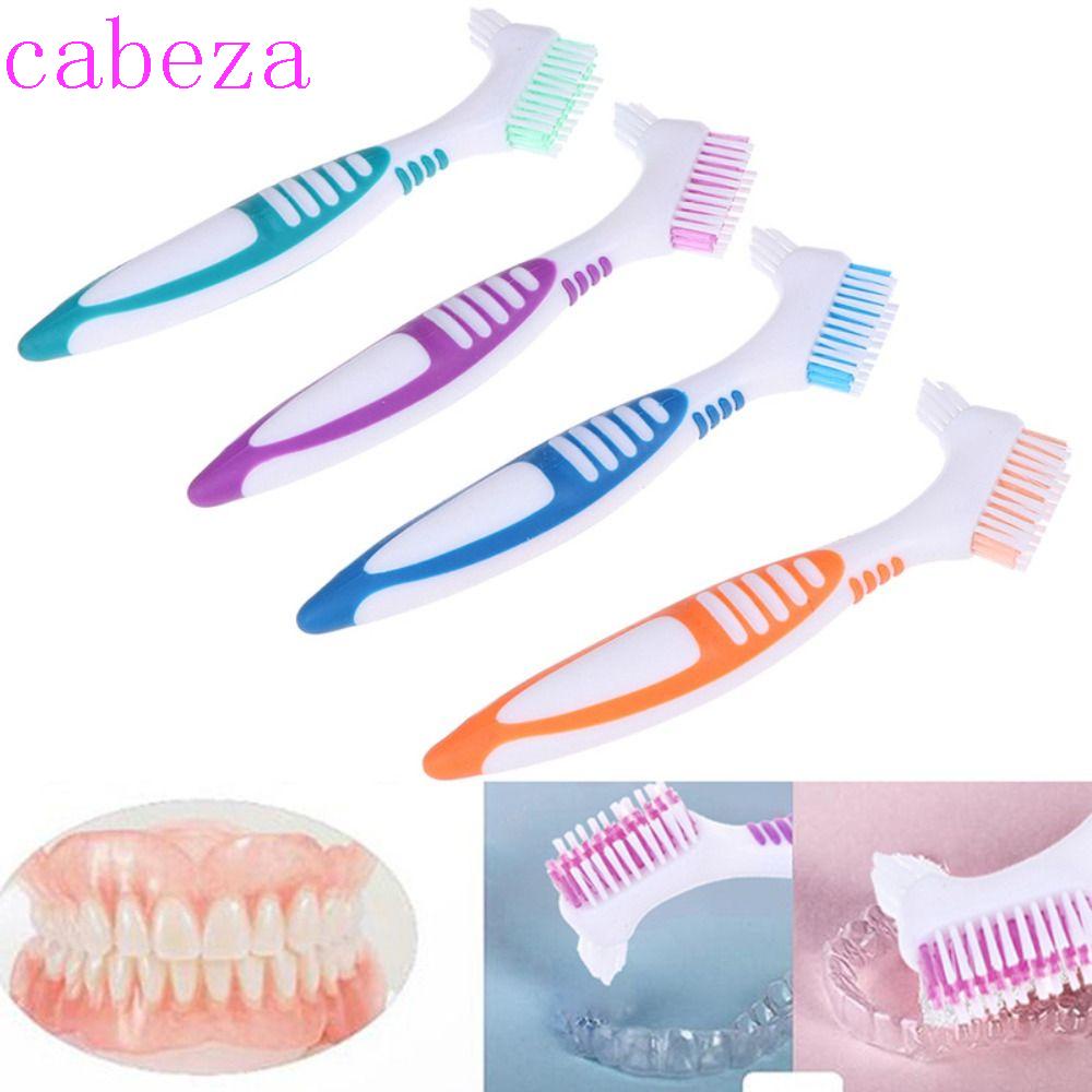 Bàn Chải Cao Su Hai Mặt Vệ Sinh Răng Giả Tiện Dụng