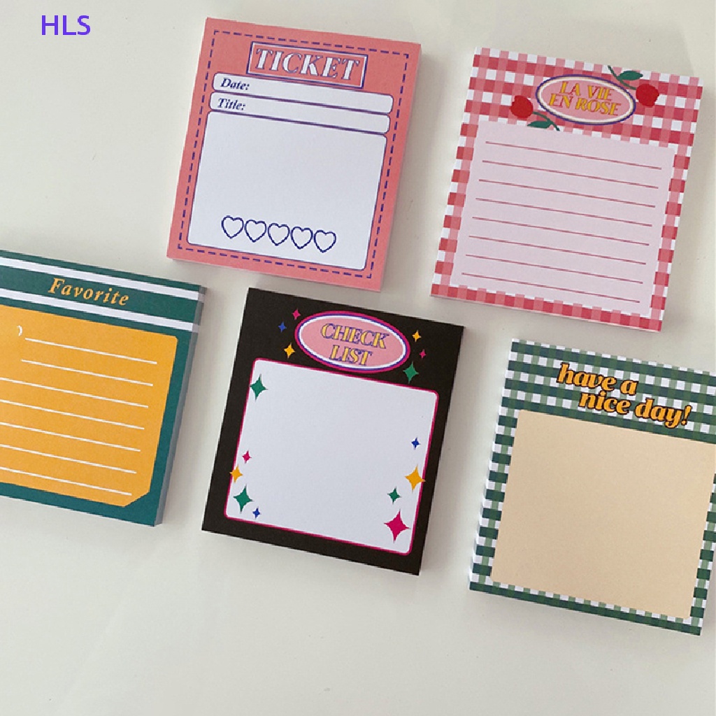 [HLS] 50 Tờ Giấy Ghi Chú Kế Hoạch Thời Gian Sử Dụng Trong Văn Phòng