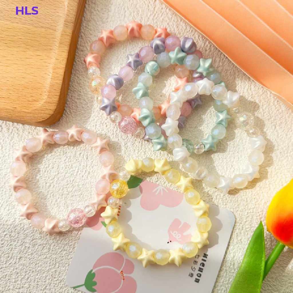 Vòng Tay Chuỗi Hạt Ngọc Trai / Ngôi Sao / Thỏ Nhiều Màu Dễ Thương Cho Nữ