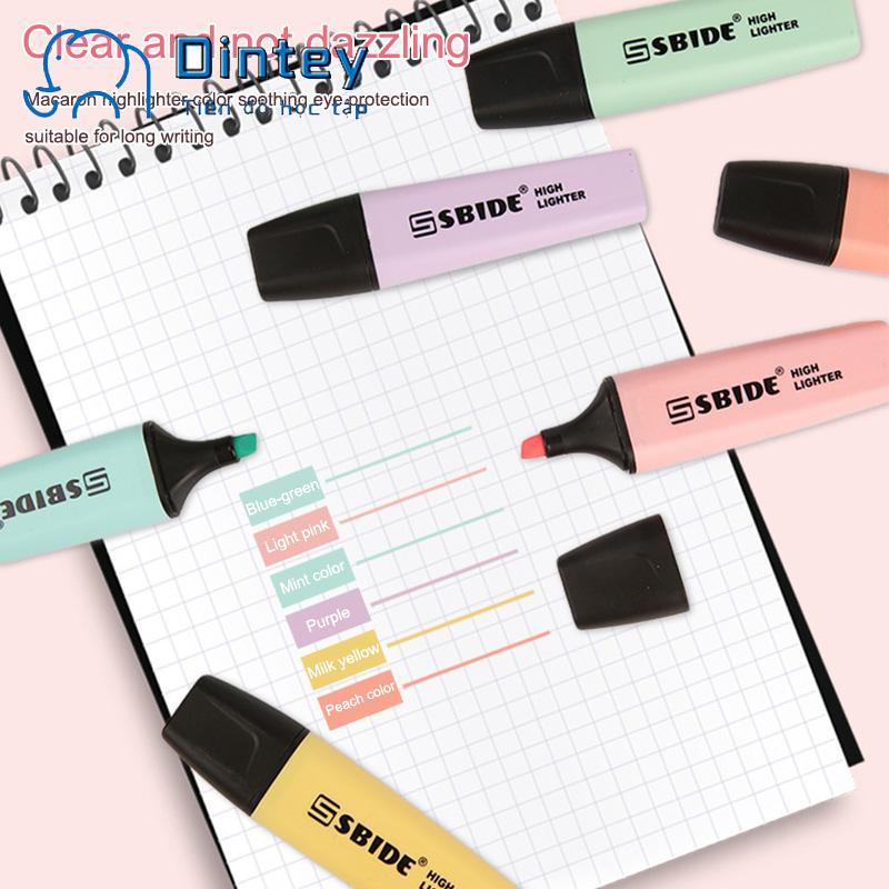 ✍Bút đánh dấu highlight dạ quang 6 màu lựa chọn