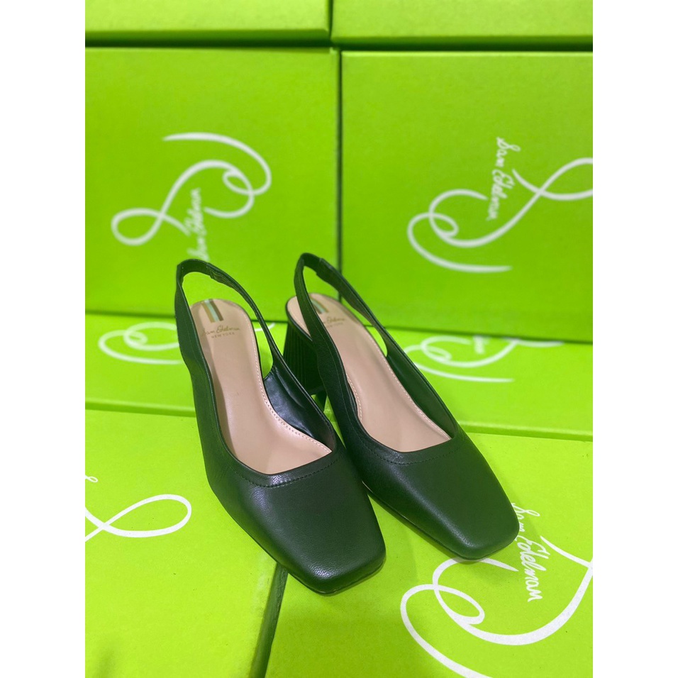 Giày, guốc, dép Sam edelman gót 6 cm, mũi vuông trẻ trung hàng xuất xịn chất da thật mềm và êm