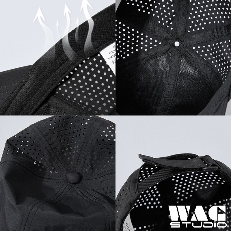 Mũ Lưỡi Trai 6 Ngăn Thoáng Khí Nhanh Khô Màu Trơn Thời Trang Mùa Hè Cho Nam Và Nữ