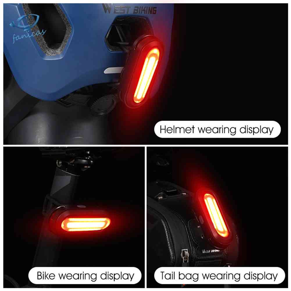 Đèn LED Đuôi Xe Đạp Leo Núi Màu Đen Chống Thấm Nước