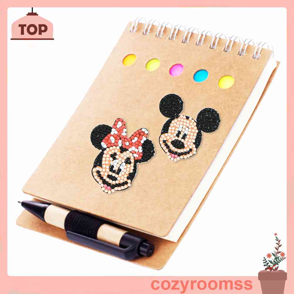 Bộ 6 Tranh Đính Đá Tự Làm Hình Động Vật Nhiều Màu Sắc